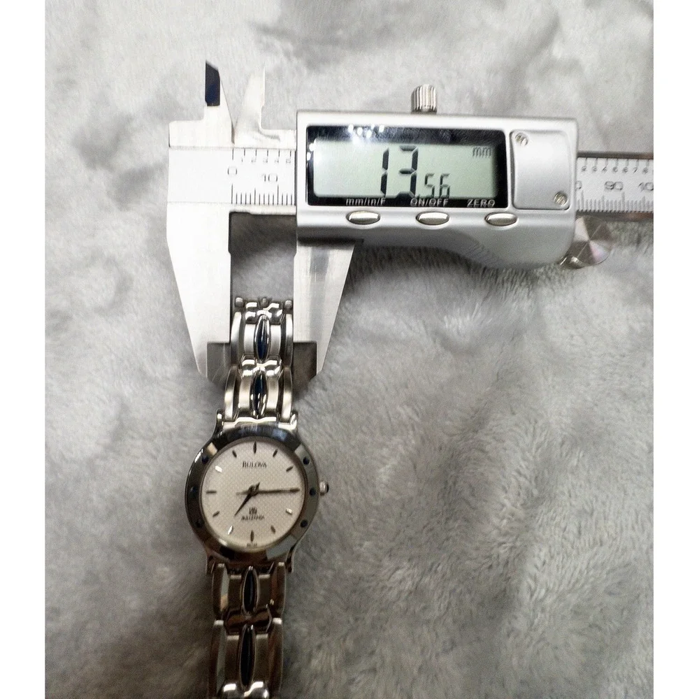 Vintage Bulova Millennia Ceramic 25mm Womens Silver Watch New Battery
